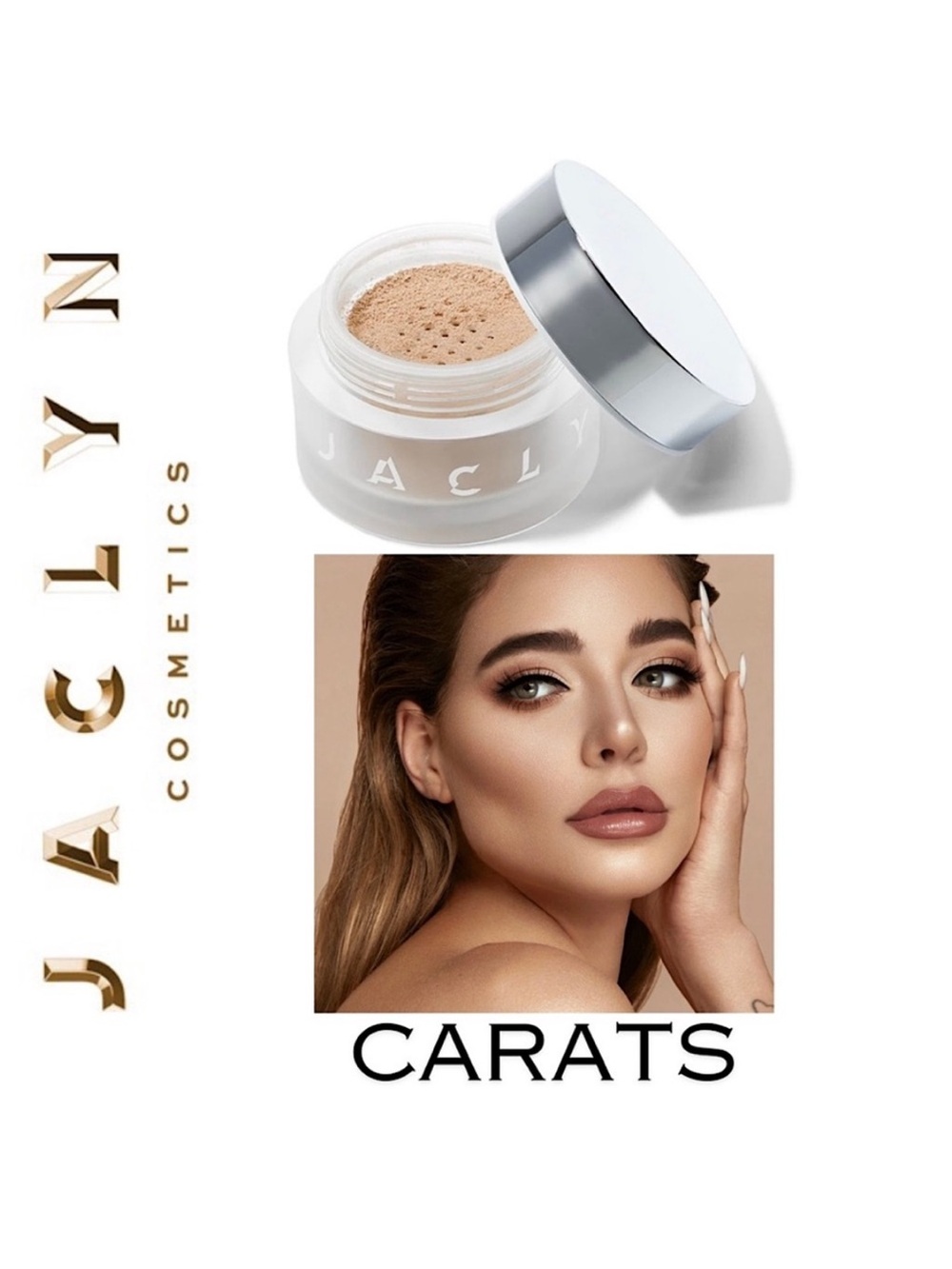 Jaclyn Cosmetics Luminous Powder - Rose Gold Compact in Carats